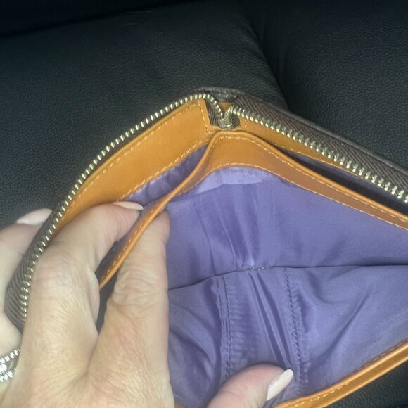 Coach Brown Pebbled Leather Wallet - Picture 10 of 14